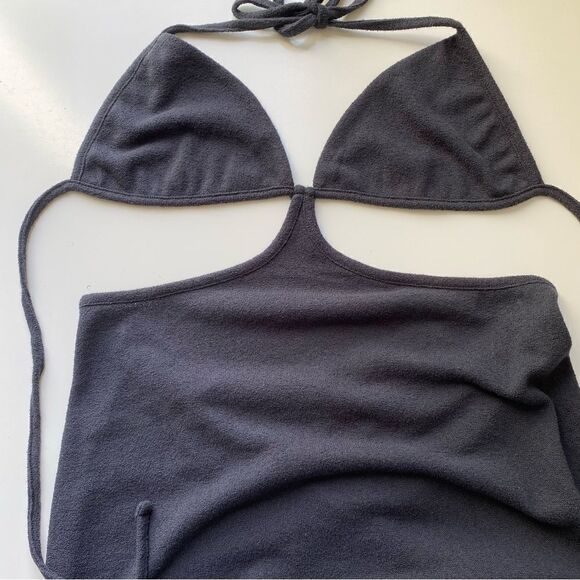 Anthropologie Black Sleeveless Cut Out Mini Dress size Large NEW - Picture 6 of 8